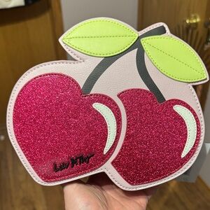 Betsey Johnson Glitter Cherry crossbody Bag